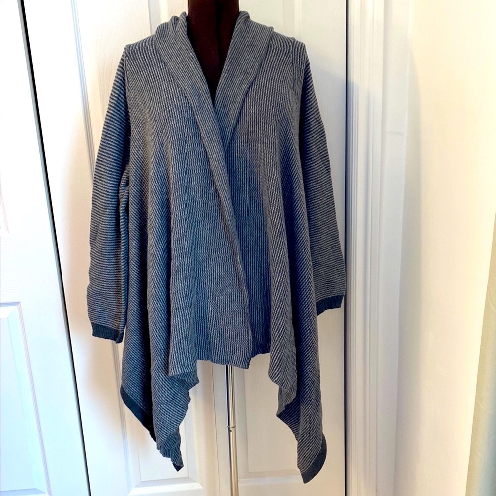 2 for $25 - Nevada Angora blend Wrap Around, Asymmetrical Hem w Sleeves L, XL
